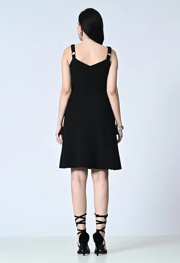 Women’s Sweetheart Neck Sleeveless Fit & Flare Dress | Knee Length