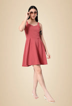 Women's Summer Sweatheart Neck Sleeveless, Fit and Flare Dress| Knee Length Dress |Beach/Party/Wedding Guest Dresses