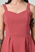 Women's Summer Sweatheart Neck Sleeveless, Fit and Flare Dress| Knee Length Dress |Beach/Party/Wedding Guest Dresses