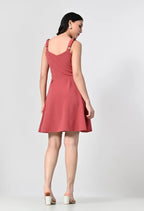 Women's Summer Sweatheart Neck Sleeveless, Fit and Flare Dress| Knee Length Dress |Beach/Party/Wedding Guest Dresses