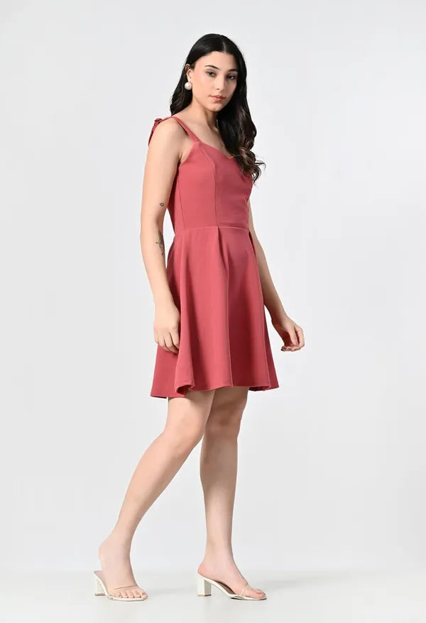 Women's Summer Sweatheart Neck Sleeveless, Fit and Flare Dress| Knee Length Dress |Beach/Party/Wedding Guest Dresses