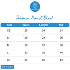 Elegant High-Waist Bodycon Pencil Skirt with Side Slit for Women