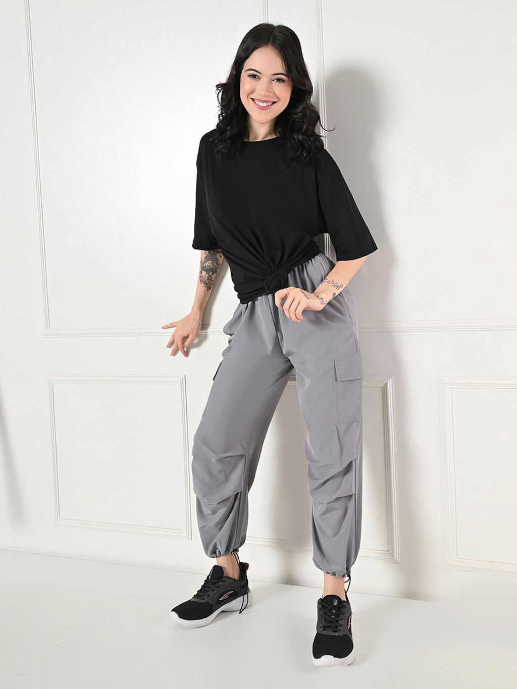 Oversized Drop Shoulder Women’s T-Shirt – Pure Cotton, Round Neck, Relaxed Fit